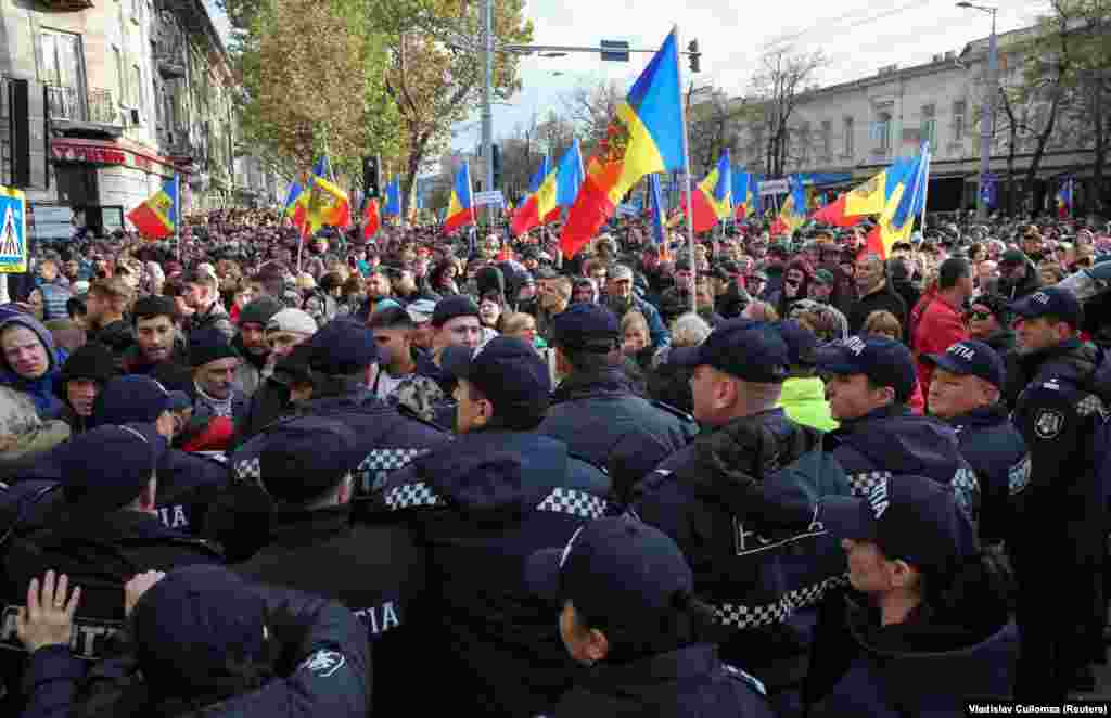 High inflation, particularly for energy, has triggered weekly street protests in the nation's capital of Chisinau. 