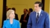 Hillary Clinton cu Președintele Saakashvili astăzi la Tbilisi