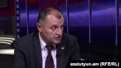 ԱԺ «Հանրապետական» խմբակցության քարտուղար Գագիկ Մելիքյանը «Ազատության» լրատվական կենտրոնում, 21-ը հոկտեմբերի, 2014թ.