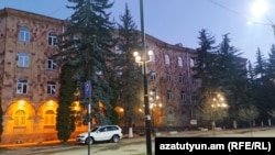 Armenia - The building of the Vanadzor municipality, December 13, 2021.