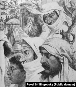 A sketch titled Types Of Armenians, made in 1933.
