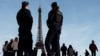 Security officers in Paris, where the 2024 Summer Olympics will open later this year. 