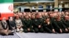 A group of IRGC commanders seen listening to a speech by Iran's Supreme Leader Ayatollah Ali Khamenei in Tehran, August 2023
