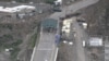 A view of the Azerbaijani checlpoint set up in the Lachin corridor, June 23, 2023.