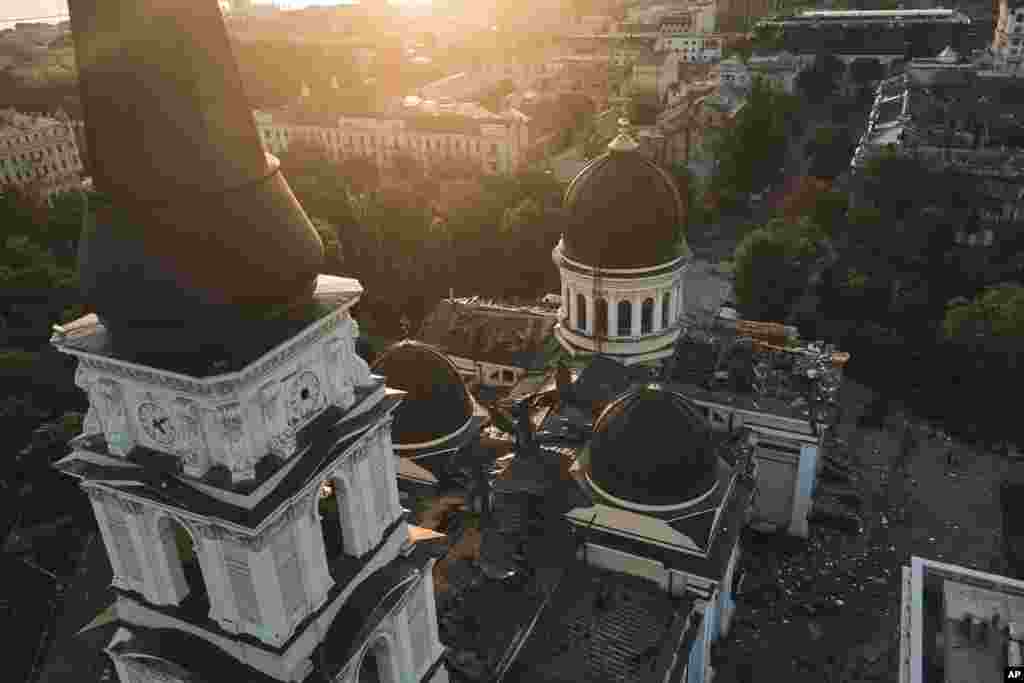 Ukraine's Southern Operational Command said Odesa was targeted with at least five types of missiles, including high-precision Onyx missiles, sea-to-shore Kalibr cruise missiles, and Iskander ballistic missiles.