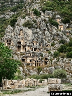 The Myra necropolis in southern Turkey as photographed by Arseny Vesnin.