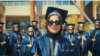 A group of Al-Zahra University students in Bushehr celebrate their graduation.