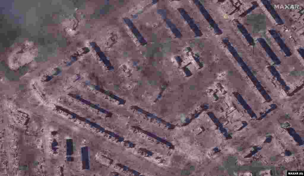The same scene on May 15, 2023. On May 16, Ukraine's Deputy Defense Minister Hanna Malyar said Ukraine had recaptured some 20 square kilometers from Russian forces on the flanks of Bakhmut but had ceded more ground in the center of the city. "At the same time, the enemy is advancing to some degree inside Bakhmut itself and is utterly destroying the city with artillery," Malyar said on social media.