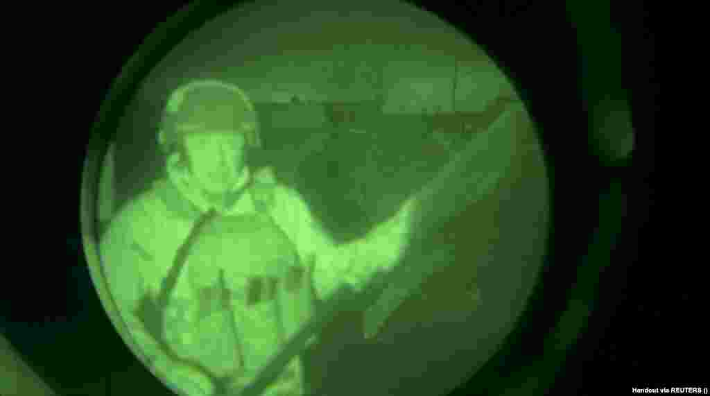 Yevgeny Prigozhin, founder of Russia's Wagner mercenary group, is seen in a still from a video released on April 3, after claiming to have captured the devastated center of Bakhmut. The claim was denied by Ukrainian and U.S. officials.