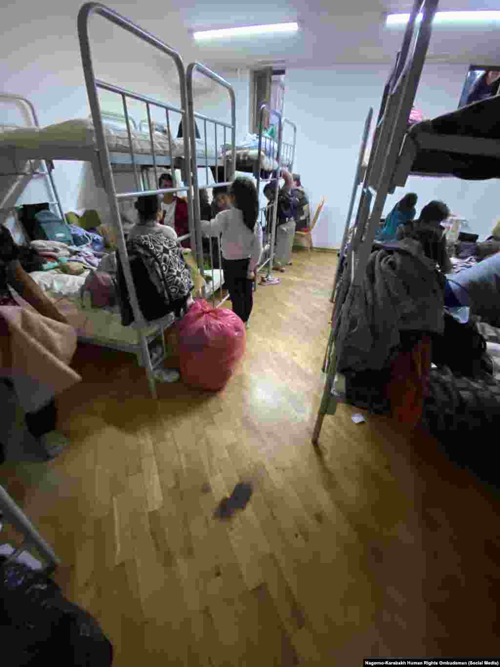 A social media photo dated September 21 from the Nagorno-Karabakh human rights ombudsman reportedly shows Armenian evacuees living in challenging conditions. "More than 10,000 evacuated people are currently staying in basements without proper food, water, electricity, and all other basic conditions of living. Azerbaijan is committing a genocide in Artsakh (Nagorno-Karabakh) in real time with the tacit consent of the international community," the ombudsman wrote on X, formerly known as Twitter.