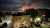 Smoke rises from a Russian airfield in the western region of Pskov after a suspected Ukrainian drone attack on August 30. 