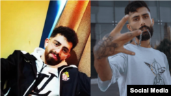 Rapper Milad Jalili (right) and Salar Taherafshar, a civil activist (file photo)