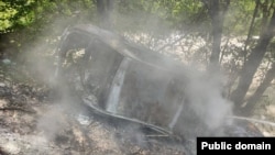 The three siblings died after their car fell off a cliff and caught fire.