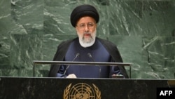 Iranian President Ebrahim Raisi addresses the 78th United Nations General Assembly at UN headquarters in New York City on September 19, 2023. 