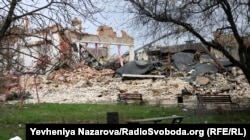 The remains of the House of Culture as seen on March 28