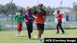 د بنګلهدېش پر وړاندې ټېسټ لوبې ته د پیل شوي تمریناتي کمپ څخه یو انځور