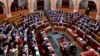 The Hungarian parliament votes for the ratification of Finland's NATO membership in Budapest on March 27.