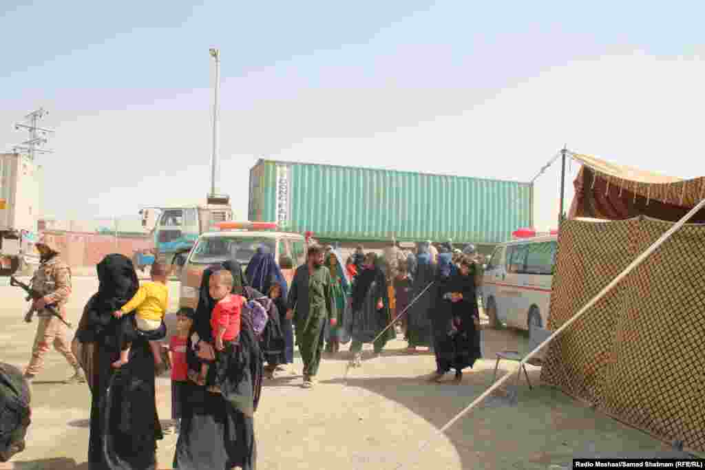 Afghans arrive at the Chaman border crossing. Islamabad has resorted to threats and abuse to compel the illegal Afghans to leave the country, Human Rights Watch says. Many fled Afghanistan during the decades of armed conflict that the country has suffered since the late 1970s. The Taliban&#39;s takeover after the withdrawal of U.S.-led coalition forces in 2021 led to another exodus.