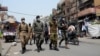 Security forces on patrol in Lahore, Punjab Province (file photo)