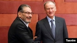 Իրանի և Ռուսաստանի անվտանգության խորհուրդների քարտուղարներ Ալի Շամխանին և Նիկոլայ Պատրուշևը, Թեհրան, 9 նոյեմբերի, 2022թ.