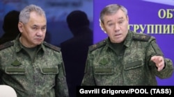 Shoigu and Gerasimov (right) are pictured on December 16, 2022.