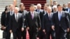 Chinese President Xi Jinping (center) and other leaders of the Shanghai Cooperation Organization member and observer states, as well as representatives of regional and international bodies, during a meeting in Bishkek in June 2019.