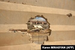 A view of the Armenian settlement of Sotk, which was reportedly hit by Azerbaijani shelling on September 14.