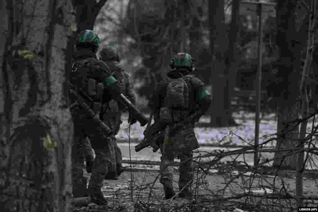 Ukrainian soldiers on patrol in Bakhmut on January 12.&nbsp; &quot;But it has psychological significance,&quot; Syrskiy said, due to a series of earlier battlefield losses inflicted by Ukrainian troops in the&nbsp;northwestern Kharkiv region and in the southern Kherson region.