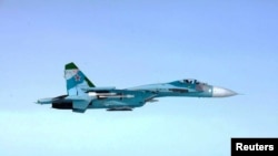 A Russian SU-27 fighter (file photo)