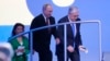 Žurnalist Margarita Simonýan, Russiýanyň prezidenti Wladimir Putin we Gazagystanyň prezidenti Kasym-Jomart Tokaýew. Sankt-Peterburg, 2022-nji ýylyň 17-nji iýuny