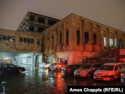 An unfinished hunger circus next to Bucharest's Unification Square
