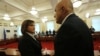 Председателите на БСП и ГЕРБ Корнелия Нинова и Бойко Борисов на инициираната от Нинова лидерска среща, 20 януари 2022 г.