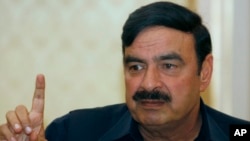 Sheikh Rashid Ahmed served as interior minister in Imran Khan's government. (file photo)