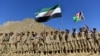 Afghan resistance movement and anti-Taliban uprising forces take part in training in Panjshir Province on September 2.