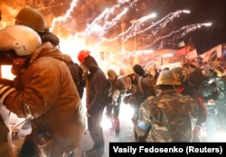 Kiýewdäki Garaşsyzlyk meýdanynda hökümete garşy protestler, 2014-nji ýylyň 18-nji fewraly