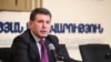 Armenia - Environment Minister Aram Harutiunian speaks at a news briefing in Yerevan, 30Jan2012.