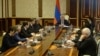 Armenia - President Serzh Sarkissian meets with members of a commission on constitutional reform, 13 March, 2015