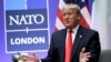 US President Donald Trump speaks at a NATO summit in 2019.