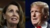 Nancy Pelosi, președinta democrată a Camerei Reprezentanților și președintele Donald Trump