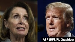 Nancy Pelosi, președinta democrată a Camerei Reprezentanților și președintele Donald Trump