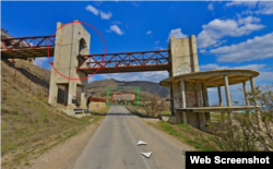 The bridge near the village of Morske in Crimea (screenshot from Yandex.Maps)