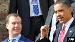 Dmitrij Medvedev i Barak Obama u Pragu početkom aprila 2010, prilikom potpisivanja novog sporazuma START