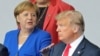 Cancelarul german Angela Merkel la întrevederea cu președintele Donald Trump la Bruxelles, 11 iulie 2018