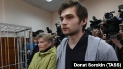 Ruslan Sokolovsky attends a court hearing in Yekaterinburg in May.
