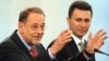 Хавиер Солана на прес конференција со Никола Груевски