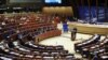 France - Armenian President Serzh Sarkisian speaks at the Council of Europe's Parliamentary Assembly, Strasbourg, 22Jun2011.