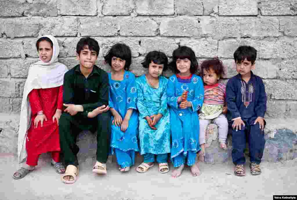 Returnees have little access to shelter, water, or medicine. These children, all born to Afghan families in Pakistan, can't go to school in Kabul because they do not have Afghan identity cards. 