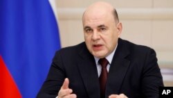 Russian Prime Minister Mikhail Mishustin (file photo)
