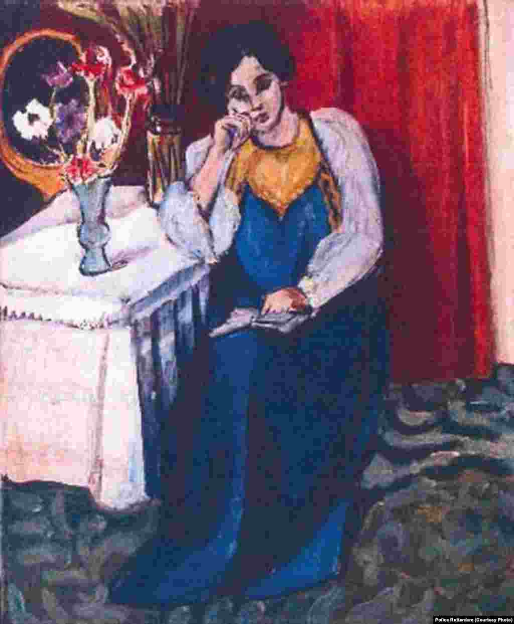 "Reading Girl in White and Yellow" by Henri Matisse, 1919, is one of the paintings stolen from Kunsthal museum in Rotterdam.