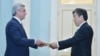 Armenia - Japanese Ambassador Eiji Taguchi hands his credentials to President Serzh Sarkisian, Yerevan, 3Jun2015.